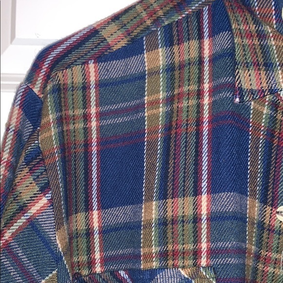 Vintage navy blue flannel - Picture 2 of 5